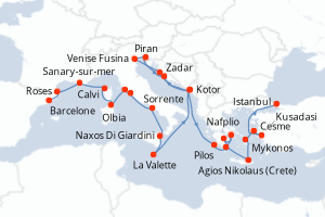 Itinéraire : Méditerranée & mers adjacentes