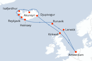 Itinéraire : Europe du Nord & Atlantique NE