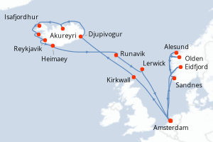 Itinéraire : Europe du Nord & Atlantique NE