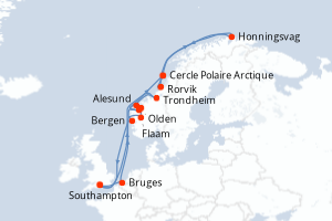 Itinéraire : Europe du Nord & Atlantique NE