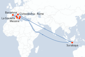 Itinéraire : Méditerranée & mers adjacentes