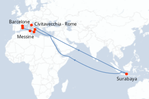 Itinéraire : Méditerranée & mers adjacentes