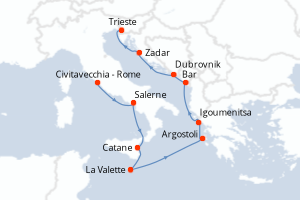 Itinéraire : Méditerranée & mers adjacentes