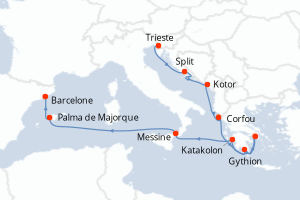 Itinéraire : Méditerranée & mers adjacentes