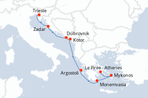 Itinéraire : Méditerranée & mers adjacentes