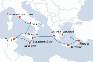 Itinéraire : Méditerranée & mers adjacentes