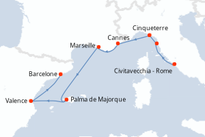 Itinéraire : Méditerranée & mers adjacentes