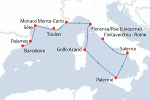 Itinéraire : Méditerranée & mers adjacentes