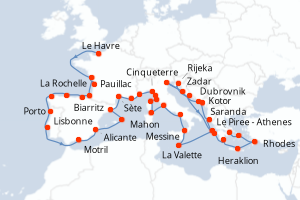 Itinéraire : Méditerranée & mers adjacentes
