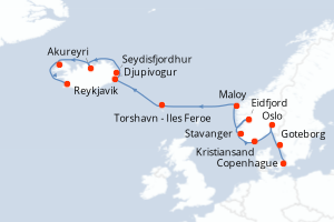 Itinéraire : Europe du Nord & Atlantique NE