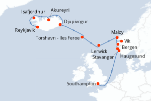 Itinéraire : Europe du Nord & Atlantique NE