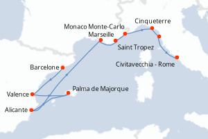 Itinéraire : Méditerranée & mers adjacentes