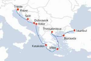Itinéraire : Méditerranée & mers adjacentes