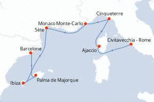 Itinéraire : Méditerranée & mers adjacentes