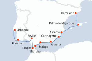 Itinéraire : Méditerranée & mers adjacentes