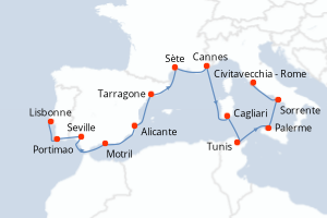 Itinéraire : Méditerranée & mers adjacentes