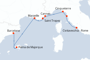 Itinéraire : Méditerranée & mers adjacentes