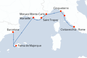 Itinéraire : Méditerranée & mers adjacentes