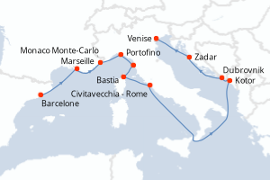 Itinéraire : Méditerranée & mers adjacentes