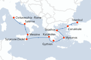 Itinéraire : Méditerranée & mers adjacentes