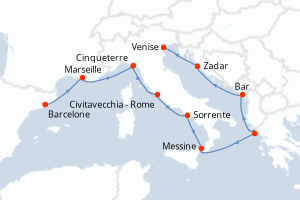 Itinéraire : Méditerranée & mers adjacentes