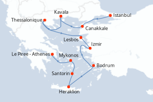Itinéraire : Méditerranée & mers adjacentes