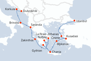 Itinéraire : Méditerranée & mers adjacentes