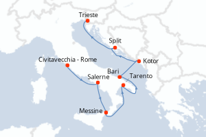 Itinéraire : Méditerranée & mers adjacentes