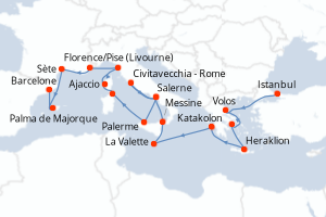 Itinéraire : Méditerranée & mers adjacentes