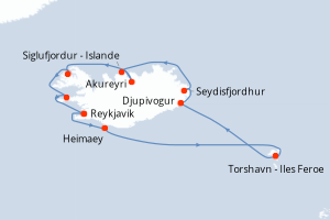 Itinéraire : Europe du Nord & Atlantique NE