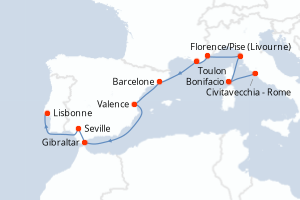 Itinéraire : Méditerranée & mers adjacentes