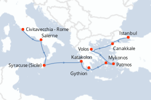 Itinéraire : Méditerranée & mers adjacentes