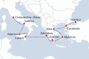 Itinéraire : Méditerranée & mers adjacentes
