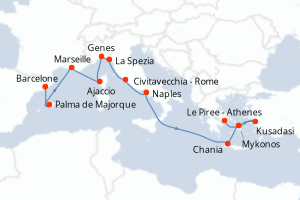 Itinéraire : Méditerranée & mers adjacentes