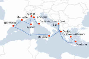 Itinéraire : Méditerranée & mers adjacentes
