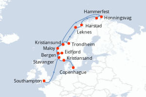Itinéraire : Europe du Nord & Atlantique NE