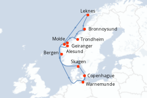 Itinéraire : Europe du Nord & Atlantique NE