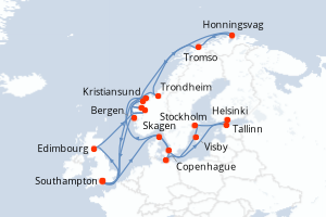 Itinéraire : Europe du Nord & Atlantique NE