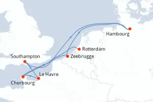 Carte de l’itinéraire du MSC Preziosa · 9 jours / 8 nuits, Îles de l'Atlantique
