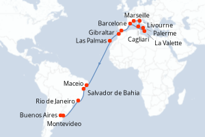 Itinéraire : Méditerranée & mers adjacentes