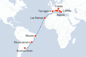 Itinéraire : Méditerranée & mers adjacentes