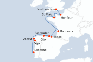 Itinéraire : Europe du Nord & Atlantique NE