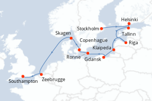 Itinéraire : Europe du Nord & Atlantique NE