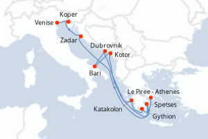 Itinéraire : Méditerranée & mers adjacentes
