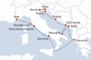 Itinéraire : Méditerranée & mers adjacentes