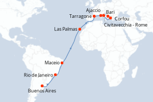 Itinéraire : Méditerranée & mers adjacentes