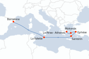 Itinéraire : Méditerranée & mers adjacentes