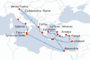 Itinéraire : Méditerranée & mers adjacentes