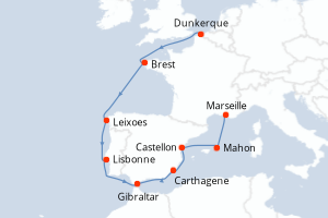 Itinéraire : Méditerranée & mers adjacentes