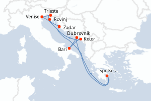 Itinéraire : Méditerranée & mers adjacentes
